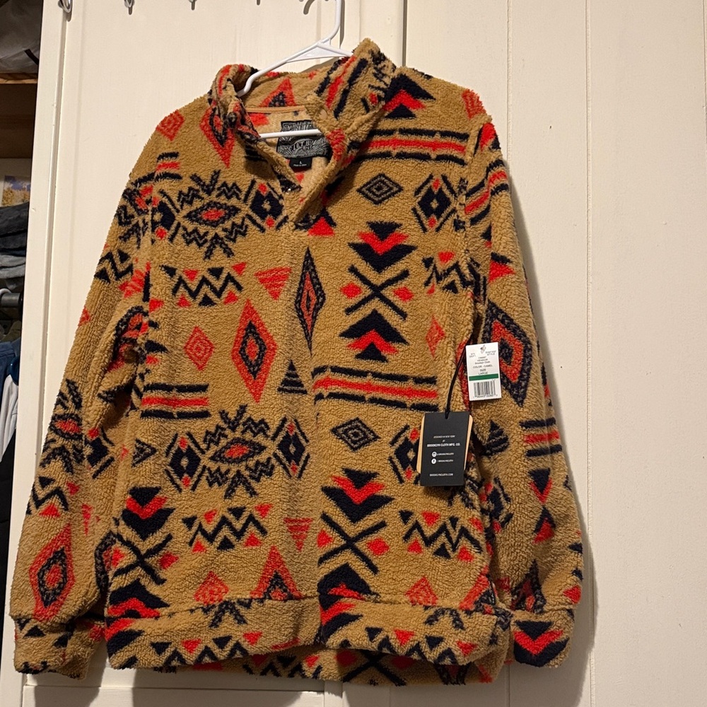 Brooklyn Cloth Tan and Red Patterned Jacket